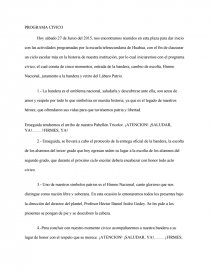 PROGRAMA DE CLAUSURA 2014. PROGRAMA CIVICO - Ensayos para estudiantes -  karlo