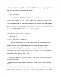 CONTRATO DE FRANQUICIA PARA FARMACIA. - Informe de Libros - klimbo3445