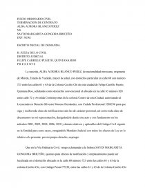 Preaviso en contrato de prestacion de servicios