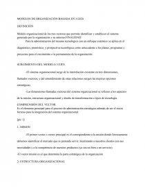 MODELOS DE ORGANIZACIÒN BASADA EN 3 EJES - Ensayos para estudiantes -  monto2435