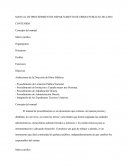 Manual de procedimientos de Obras Publicas (ejemplo).