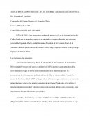 ANOTACIONES AL PROYECTO DE LEY DE REFORMA PARCIAL DEL CÓDIGO PENAL