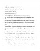 REPORTE DE LECTURA TALLER DE LECTURA Y REDACCION