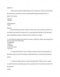 Describa brevemente el modelo del proceso de comunicación - Ensayos Gratis  - tolero