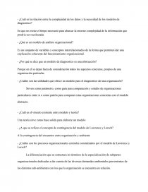 Diagnostico organizacional. ¿Cuál es la relación entre la complejidad de  los datos y la necesidad de los modelos de diagnostico? - Trabajos - Rebecca