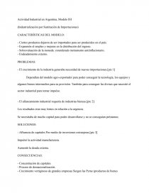 Actividad Industrial en Argentina, Modelo ISI (Industrialización por  Sustitución de Importaciones) - Ensayos - mondoro