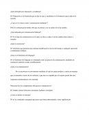 Cuestionario con respuestas 'COMUNICACIÓN Y LENGUAJE'