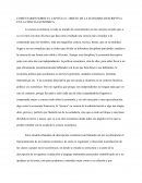 COMENTARIOS SOBRE EL CAPITULO 1: OBJETO DE LA ECONOMIA DESCRIPTIVA EN LA CIENCIA ECONOMICA