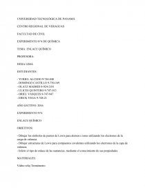 Experimento N 4 De Quimica Enlace Quimico Documentos De Investigacion Albert