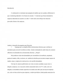 Análisis y desarrollo de preguntas para Discusión. Marketing - Ensayos y  Trabajos - klimbo3445