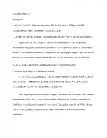 CONTRATO ESTIMATORIO O DE CONSIGNACION. - Composiciones de Colegio - Jerry