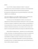 EDUCACION AMBIENTAL EN COLOMBIA: PERSPECTIVA DE LA CONSTRUCCION SOCIAL DE LA NORMATIVIDAD HACIA LA TOMA DE DECISIONES