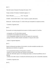 Examen de Español de sexto grado de primaria - Documentos de Investigación  - karlo