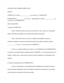 CONTRATO DE COMISION MERCANTIL PARTES - Ensayos y Trabajos - Stella