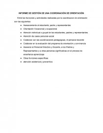 MODELO DE GESTION DE INFORME DE ORIENTACION - Informes - wendycar