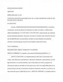 Un Acta Constitutiva de Restaurante - Ensayos de Calidad - Sandra75