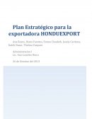 Plan Estratégico para la exportadora HONDUEXPORT