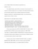 UN GRAN ACTA DE DIRECTORIO DE OLEAGINOSAS AMAZONICAS S.A.