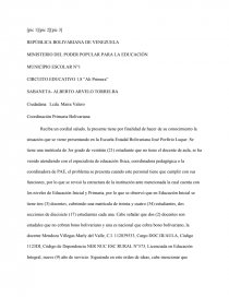 Carta MINISTERIO DEL PODER POPULAR PARA LA EDUCACIÓN - Trabajos  Documentales - Antonio