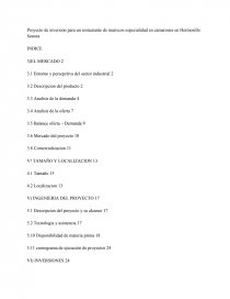 Proyecto de inversión para un restaurante de mariscos especialidad en  camarones en Hermosillo Sonora - Documentos de Investigación - Jerry