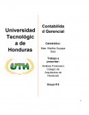 Análisis Financiero Colegio de Arquitectos de Honduras
