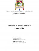 CANASTA DE EXPORTACIONES ECUADOR