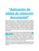 EVIDENCIAS APLICACIÓN TABLAS DE RETENCIÓN