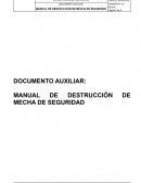 MANUAL DESTRUCCION DE MECHA DE SEGURIDAD VOLADURA