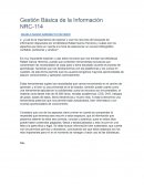 Gestión Básica de la Información NRC-114