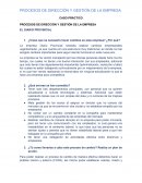 Caso práctico procesos de dirección y gestión de la empresa El Diario Provincial