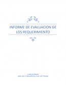 Informe de evaluación de los requerimientos