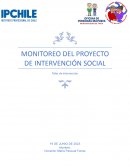 Monitoreo del proyecto de intervención social