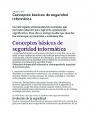 Conceptos básicos de seguridad informática. Redes y seguridad